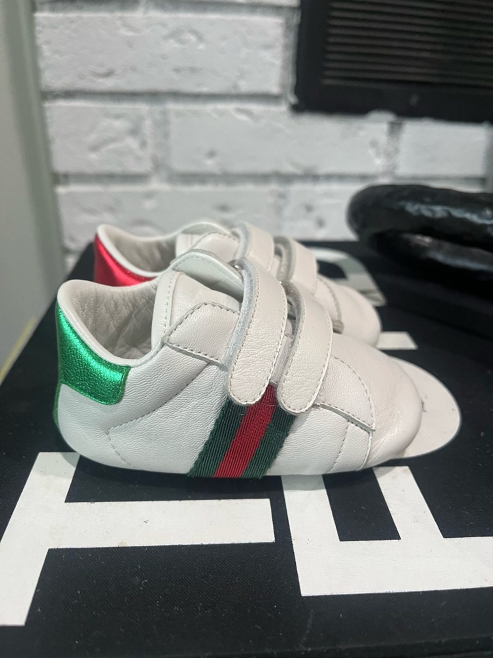 Authentic Gucci Ace Leather Baby Sneaker size 18 (in Season on Gucci website)